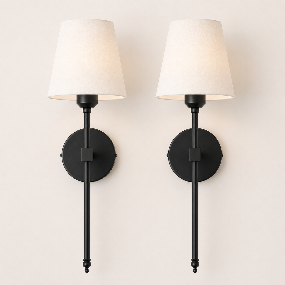 Brass Wall Light | Sconce White Cone Shade Modern Gold Wall Light Fixture Bedroom Hallway Living Room