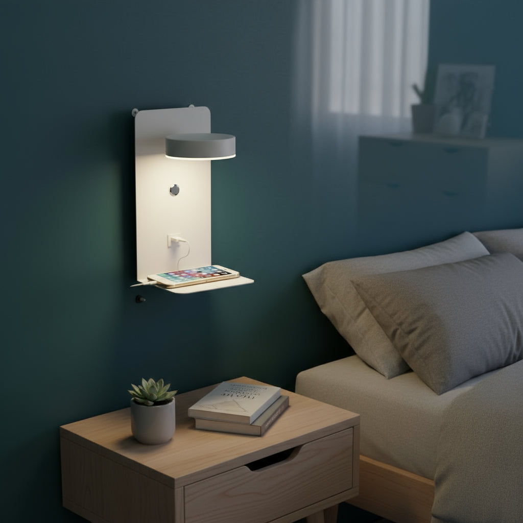 LED Wall Light | Modern Bedside Sconce 3 Light Modes Bedroom Reading