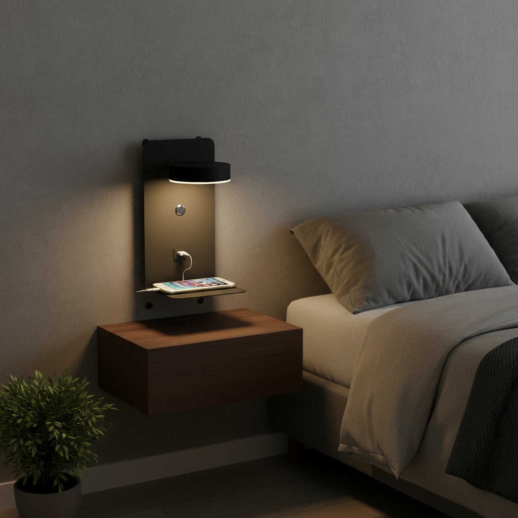 LED Wall Light | Modern Bedside Sconce 3 Light Modes Bedroom Reading