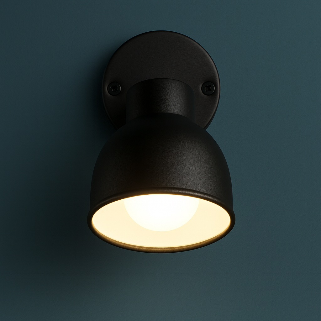Rechargeable Wall Light | Compact Matte Black Spotlight Magnetic Mount Battery Operated