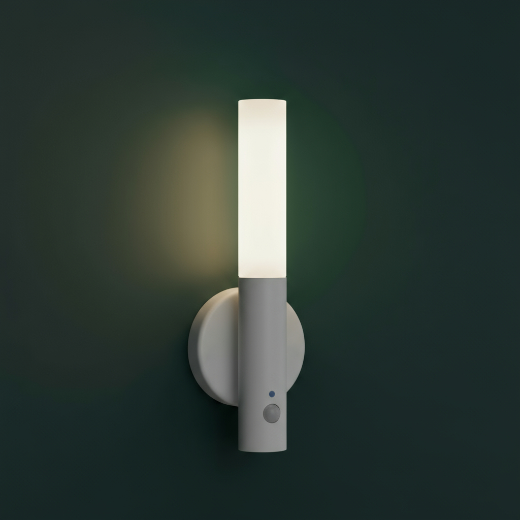 Rechargeable Stick-On Wall Light | Slim Cylinder Motion Sensor Magnetic Base Battery Operated