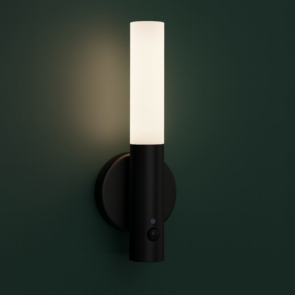Rechargeable Stick-On Wall Light | Slim Cylinder Motion Sensor Magnetic Base Battery Operated