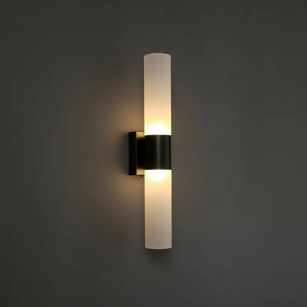 Modern Wall Light | Vertical Double-Ended Glass Tube Sconce Bedroom Indoor