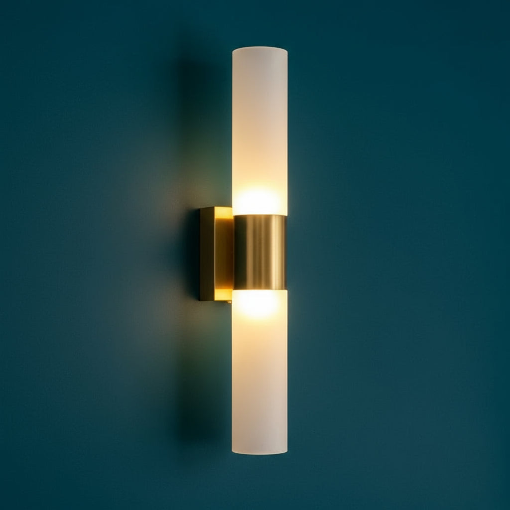 Modern Wall Light | Vertical Double-Ended Glass Tube Sconce Bedroom Indoor