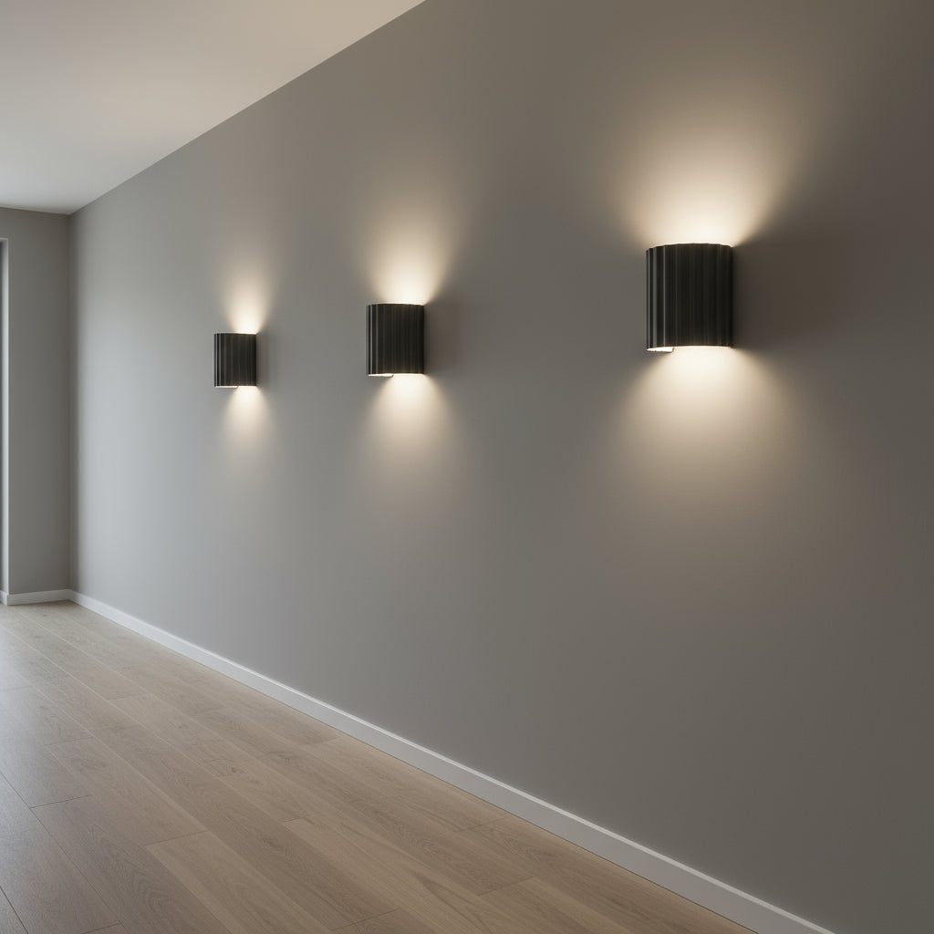 Modern Wall Light | Ribbed Resin Cylinder Sconce Indoor Lighting