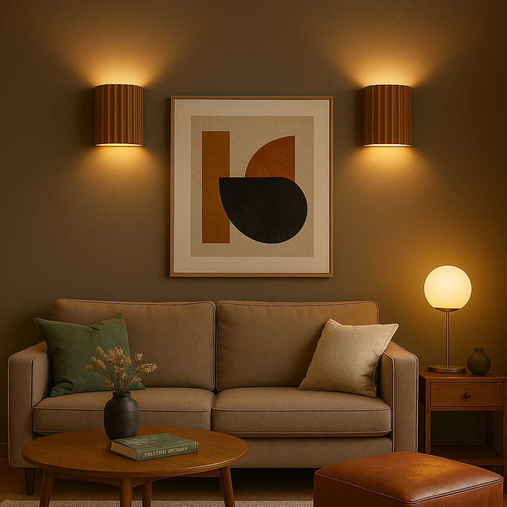 Modern Wall Light | Ribbed Resin Cylinder Sconce Indoor Lighting