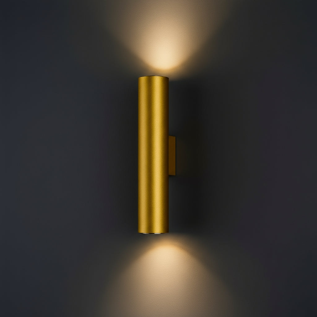 Modern Wall Light | Cylinder Minimalist Up Down Aluminum Sconce Indoor