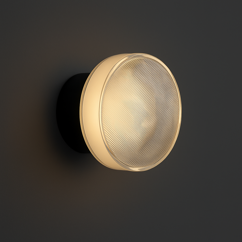 Modern Glass Wall Light | LED Nordic Round Glass Sconce Acrylic Shade Indoor