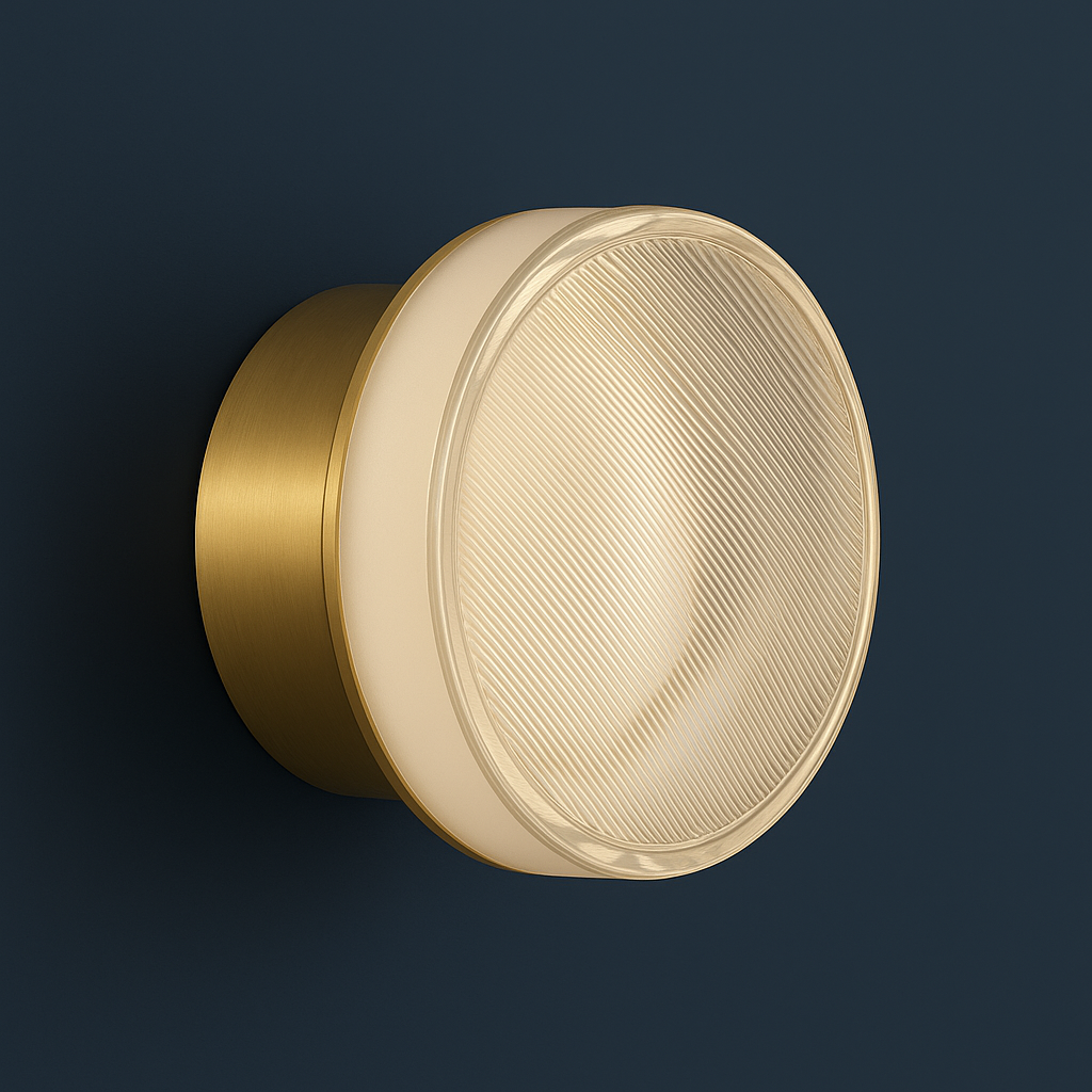 Modern Glass Wall Light | LED Nordic Round Glass Sconce Acrylic Shade Indoor
