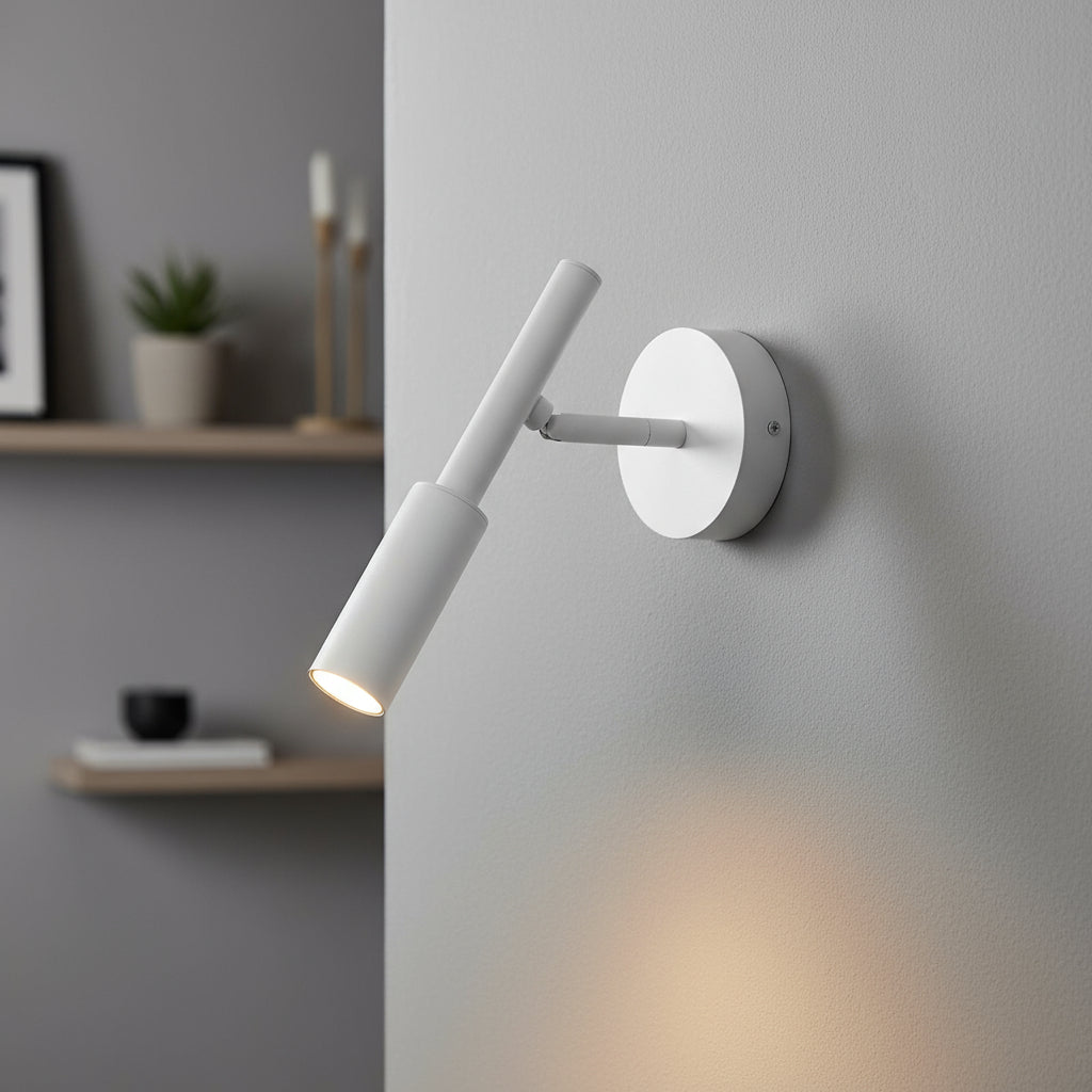 LED Wall Light | Slim Nordic Adjustable Sconce Black White Bedroom Living Room