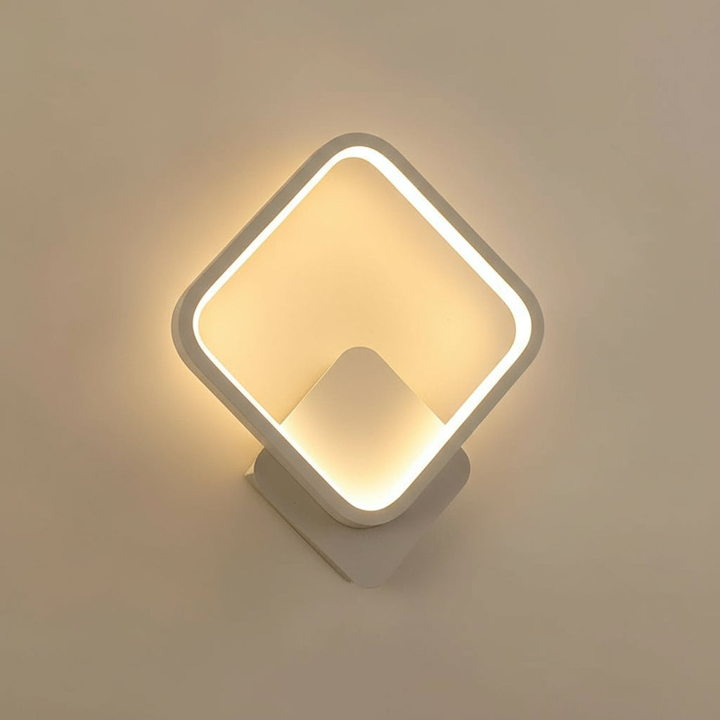 LED Wall Light | Modern Round Aluminum Milky White Silicone Shade Bedroom