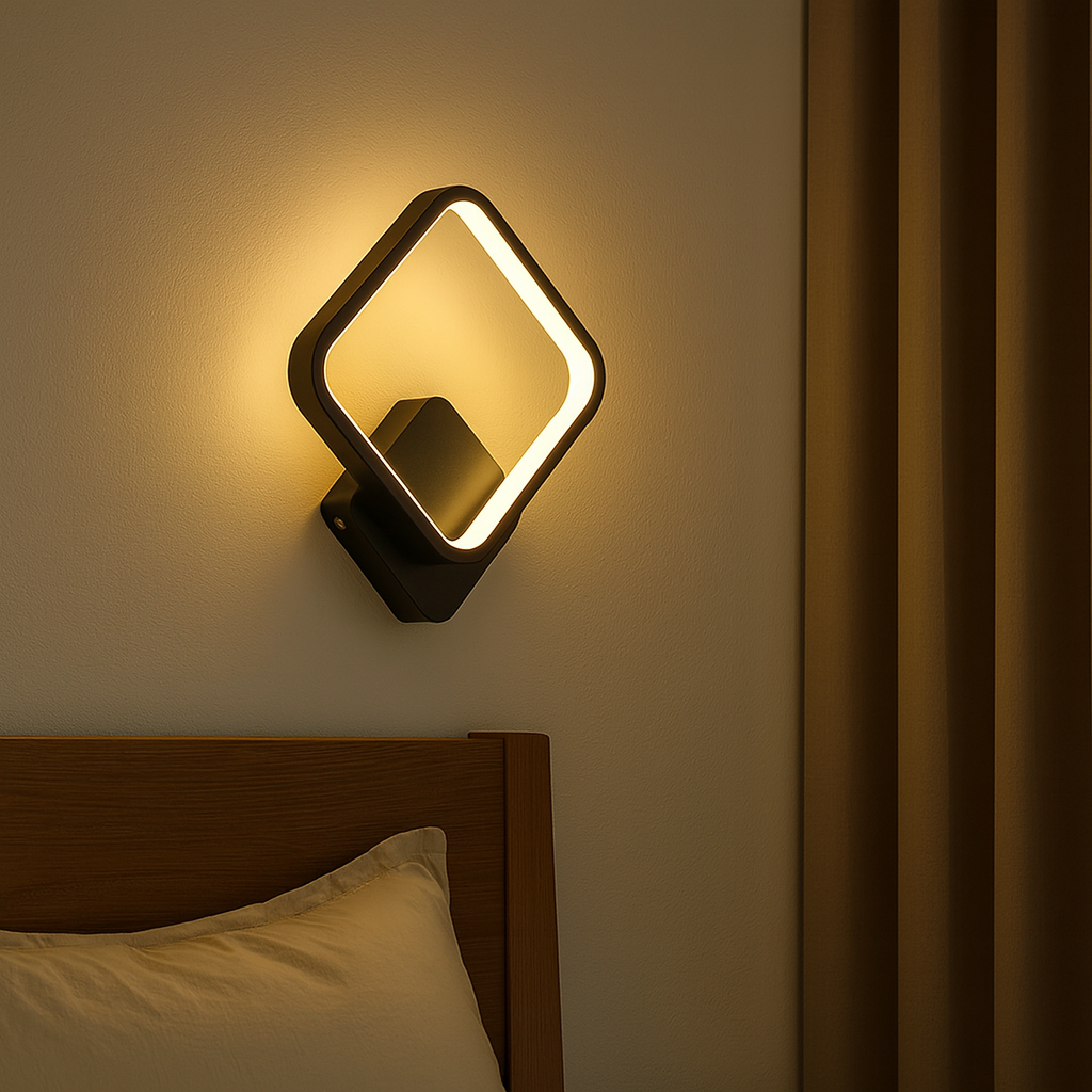 LED Wall Light | Modern Round Aluminum Milky White Silicone Shade Bedroom