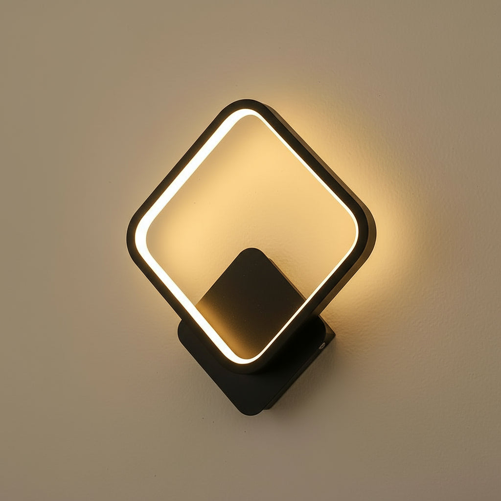 LED Wall Light | Modern Round Aluminum Milky White Silicone Shade Bedroom