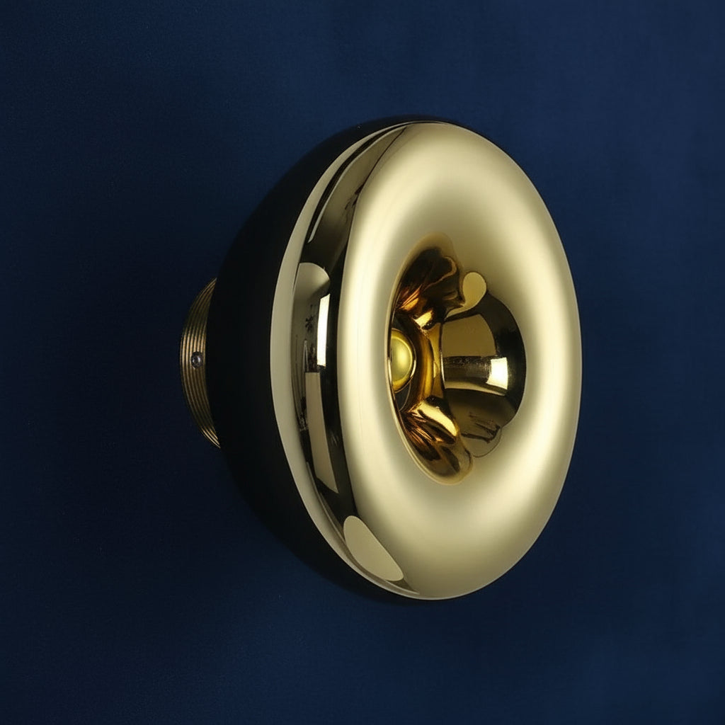 LED Wall Light | Modern Metallic Ring Sconce Glass Iron Indoor