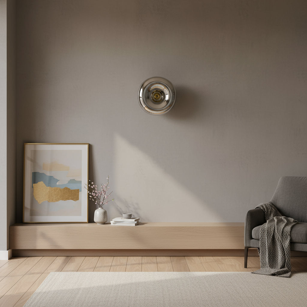 LED Wall Light | Modern Metallic Ring Sconce Glass Iron Indoor