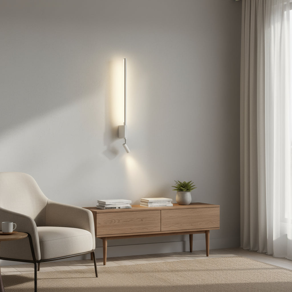 LED Wall Light | Backlit Adjustable Spotlight Sconce Bedroom Living Room