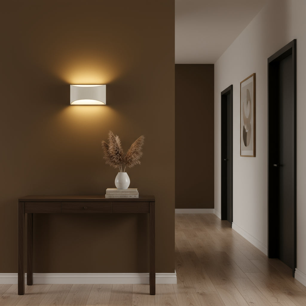 LED Wall Light | Curved Aluminium Up Down Sconce Indoor Lighting