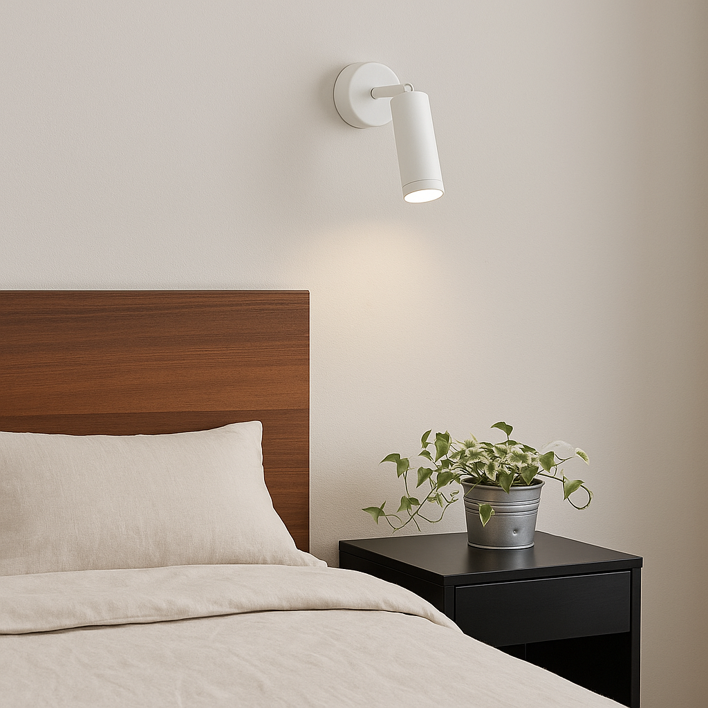 LED Wall Light | Adjustable Spotlight Black White Aluminum Indoor Lighting