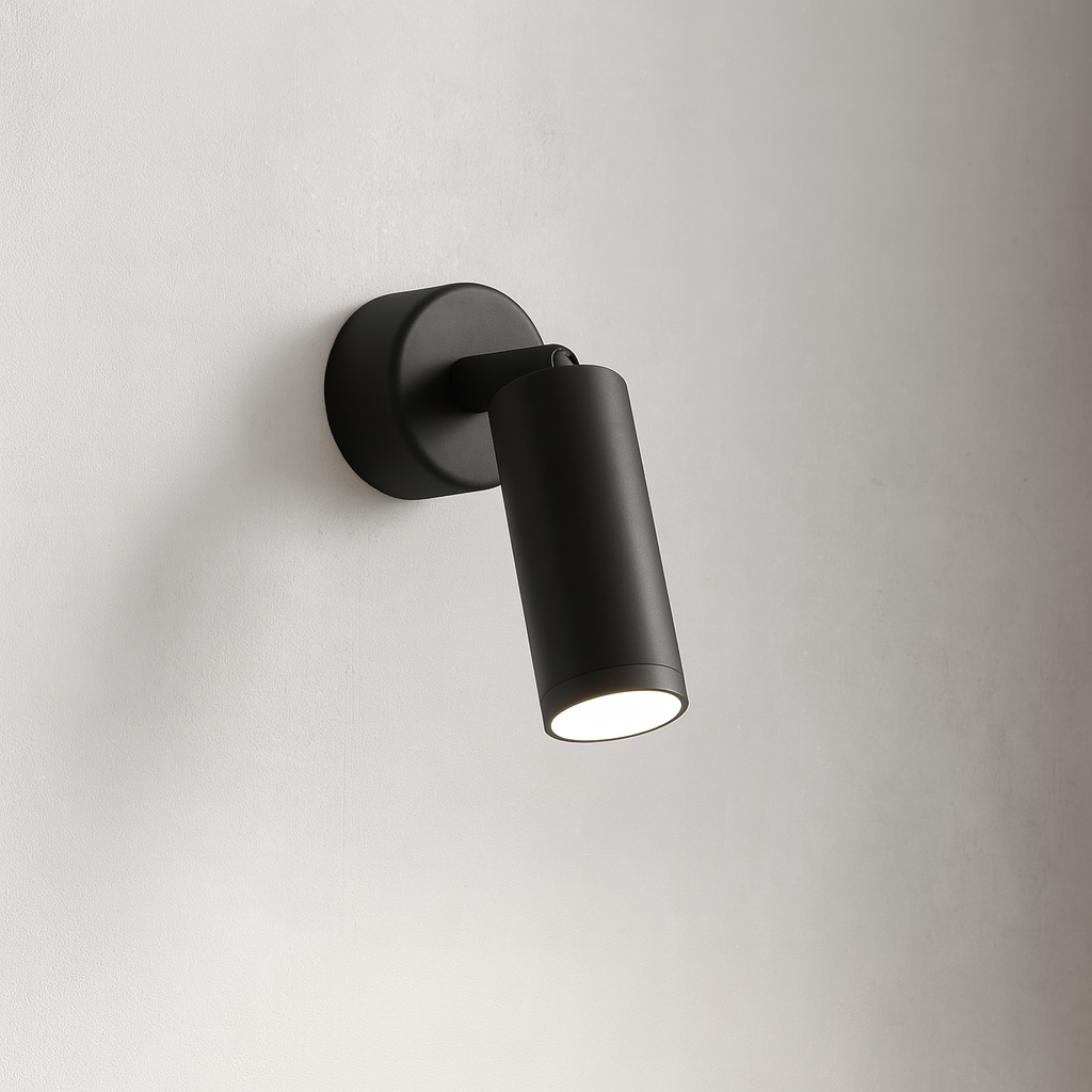 LED Wall Light | Adjustable Spotlight Black White Aluminum Indoor Lighting