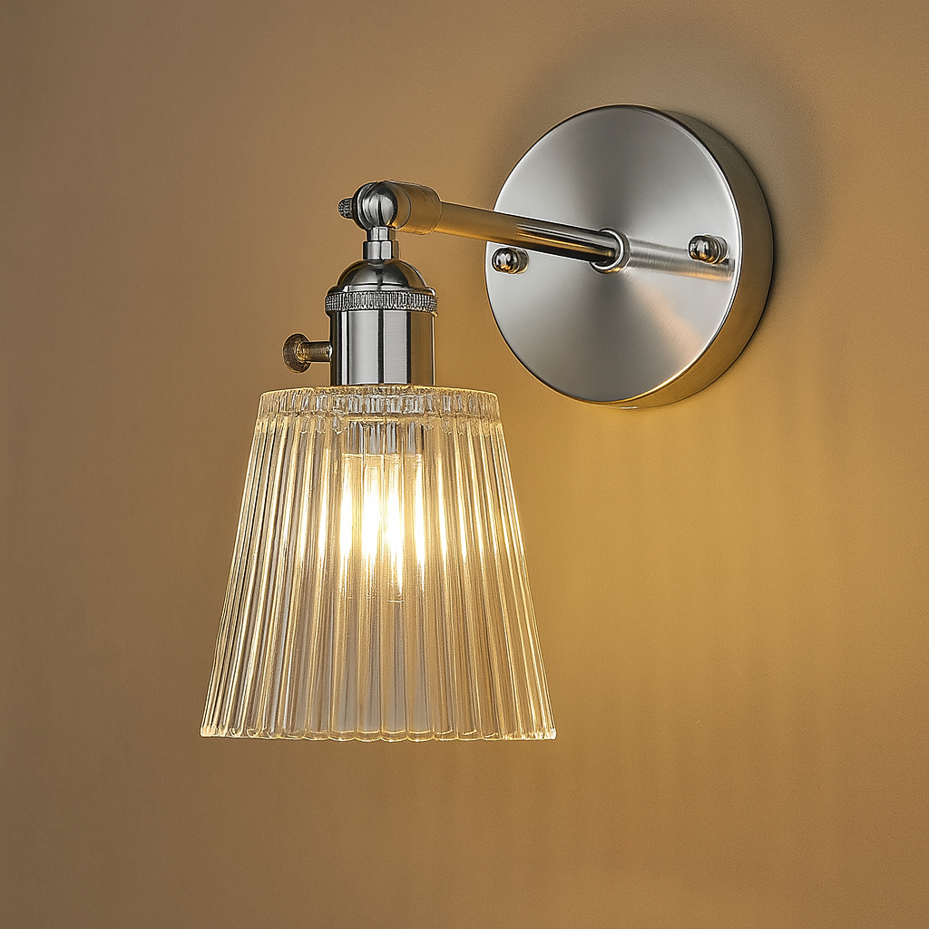 Contemporary Wall Light | Chrome Dual Frosted Glass Globes Slim Curved Arm Hallway