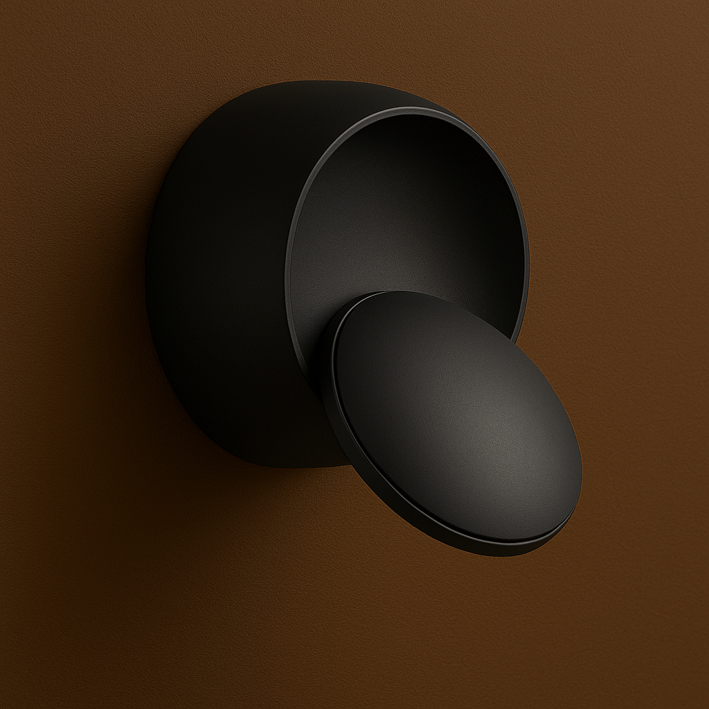 Contemporary Wall Light | Adjustable Round LED Sconce Black White Bedroom