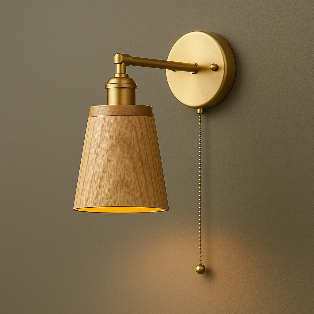 Brass Wall Light | Vintage Adjustable Exposed LED Bulb Sconce Indoor