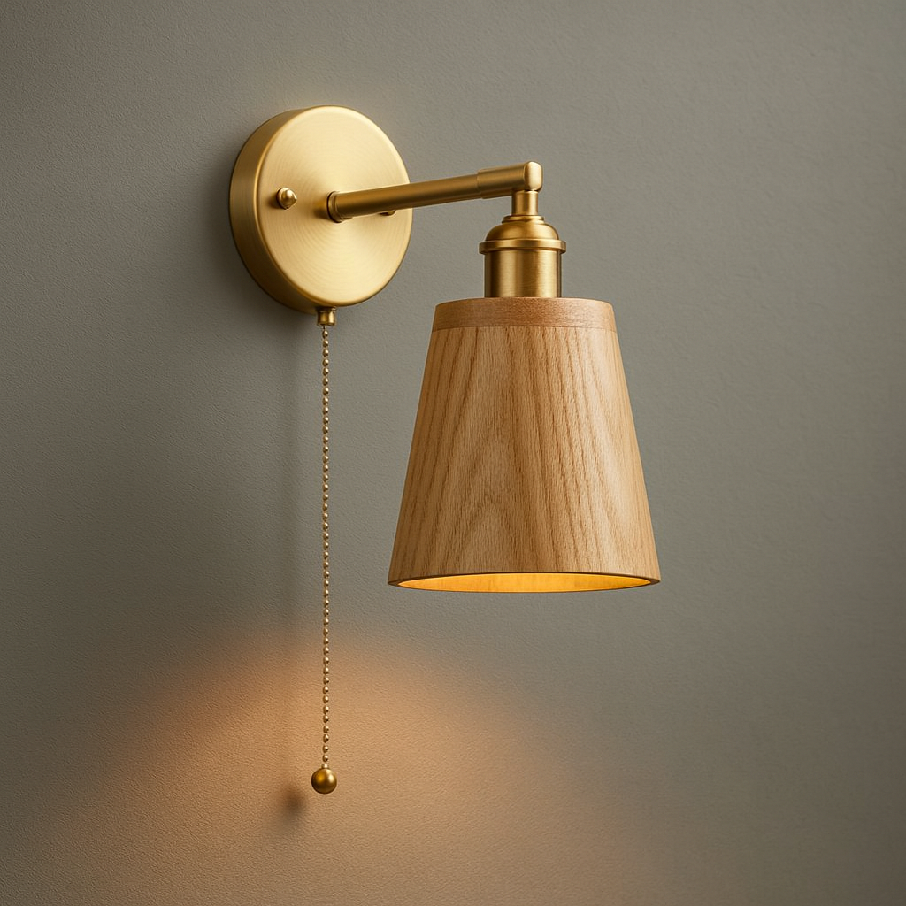 Brass Wall Light | Vintage Adjustable Exposed LED Bulb Sconce Indoor