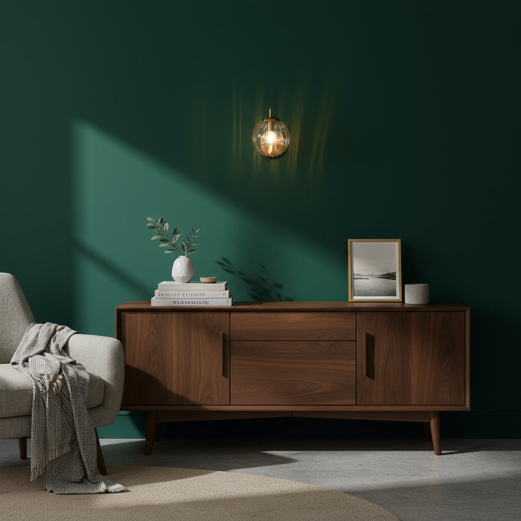 Brass Wall Light | Gold Metal Arm Clear Ribbed Glass Globe Shade Indoor