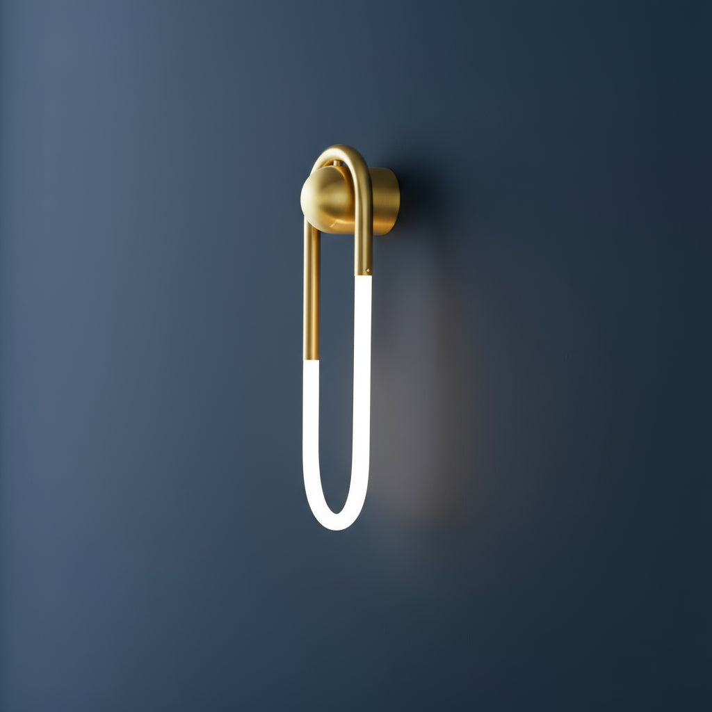 Brass Wall Light | Globe Glass Sconce Vertical Rod Living Room Indoor