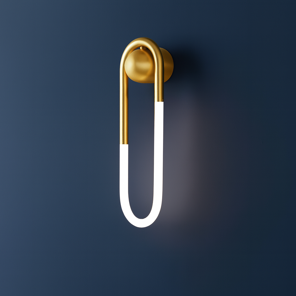 Brass Wall Light | Globe Glass Sconce Vertical Rod Living Room Indoor