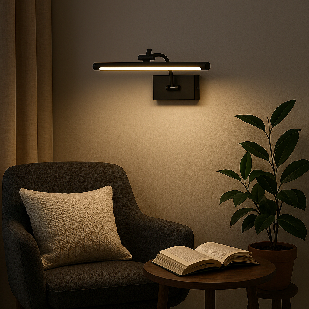 Rechargeable Wall Light | Slim Linear LED Bar Adjustable Arm Battery Operated