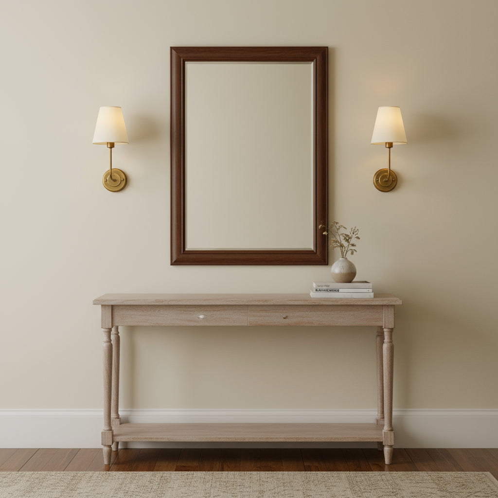 Antique Brass Wall Light | Linen Fabric Shade Plated Metal Frame Living Room
