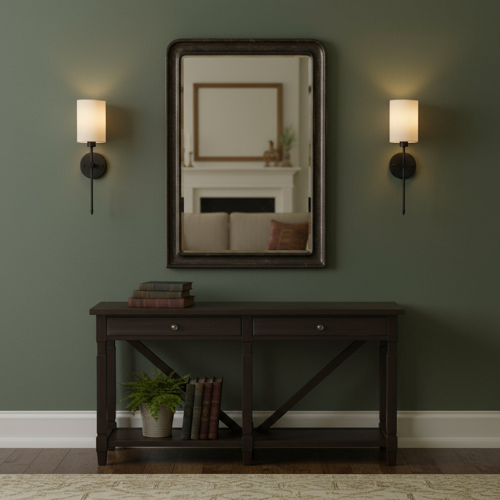 Rechargeable Wall Light | Cylindrical Fabric Shade Sconce Battery Operated Bedroom