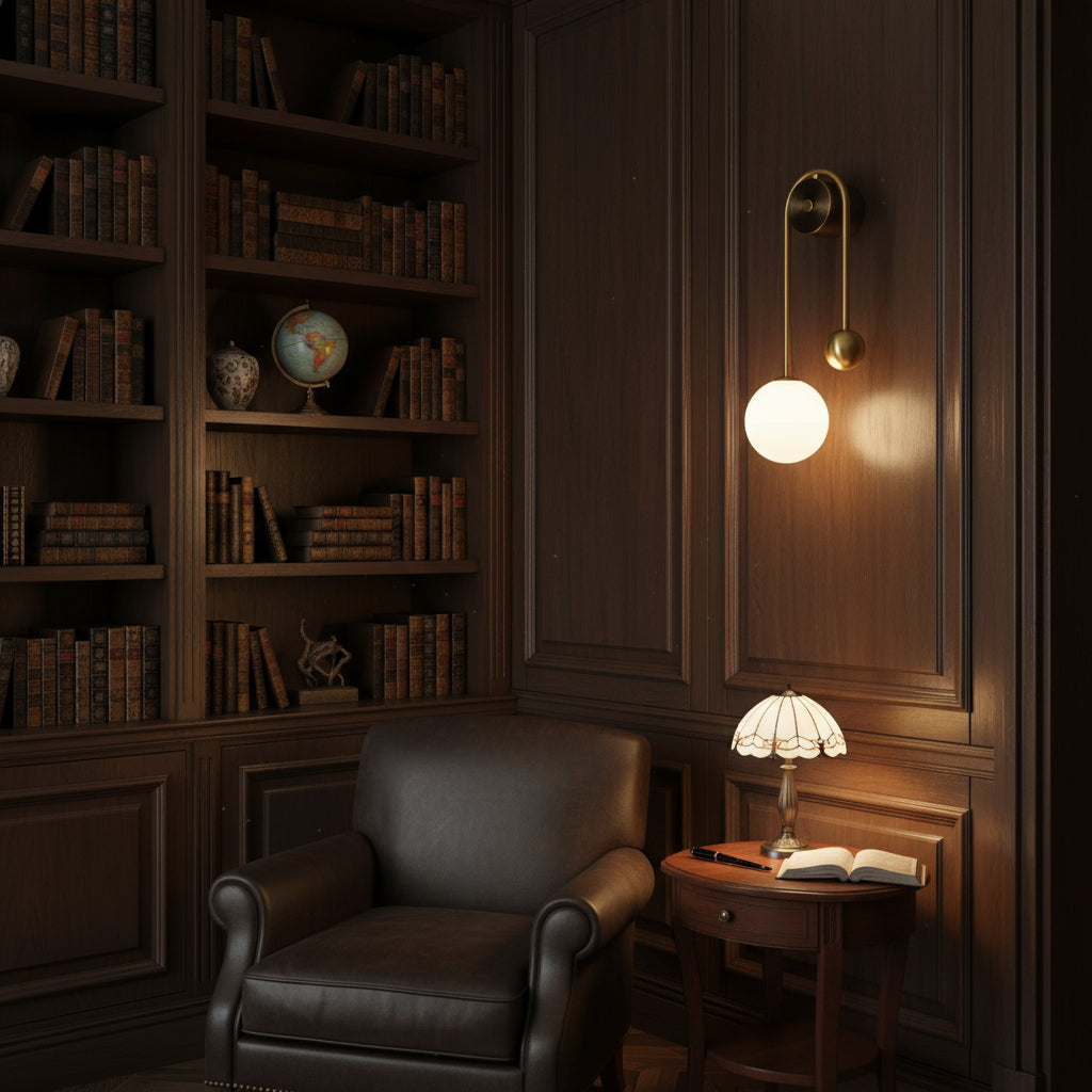 Antique Brass Wall Light | Balanced Modern Dual Globe Sconce Living Room Bedroom
